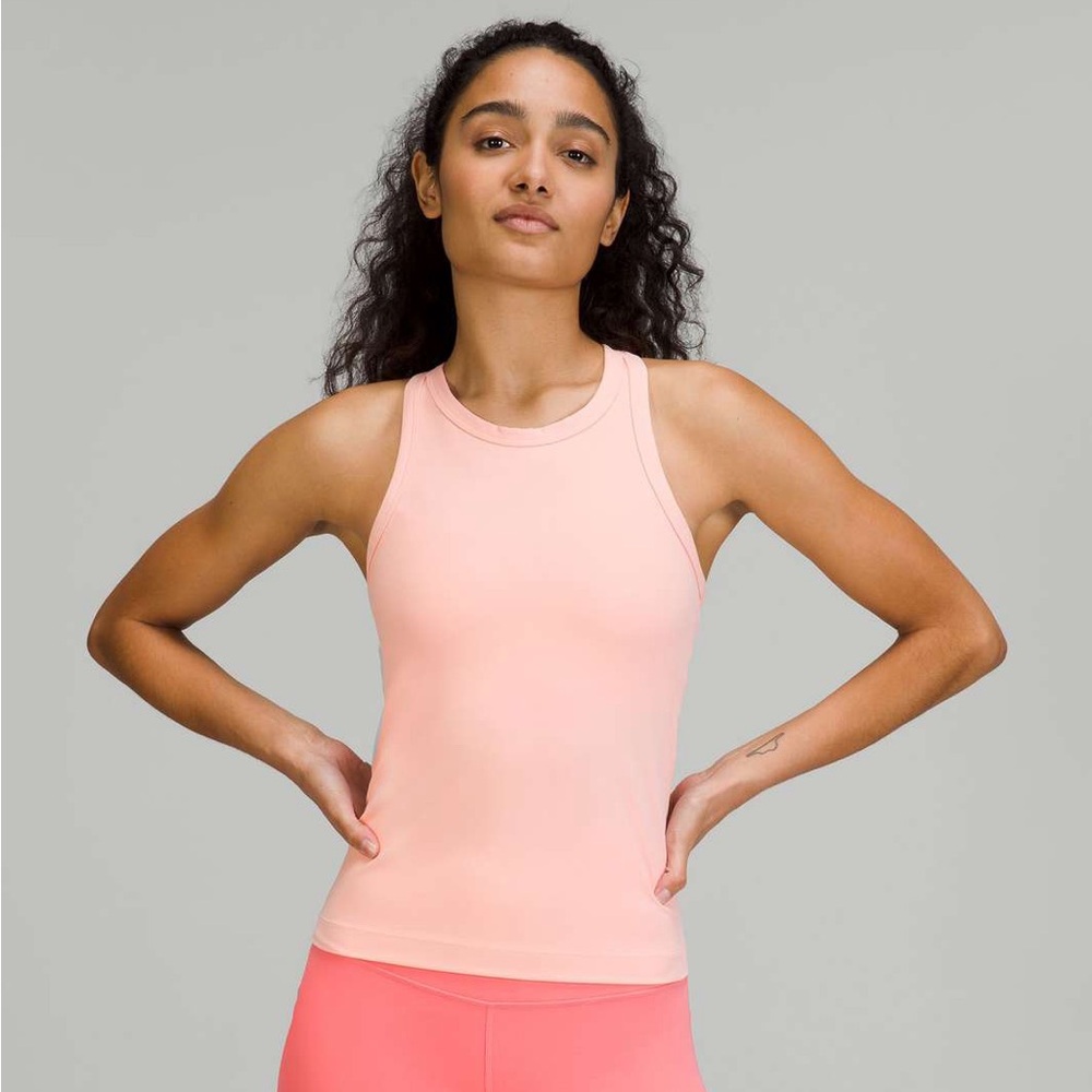 Lululemon Align Waist-Length Racerback Tank Top Dew Pink 6